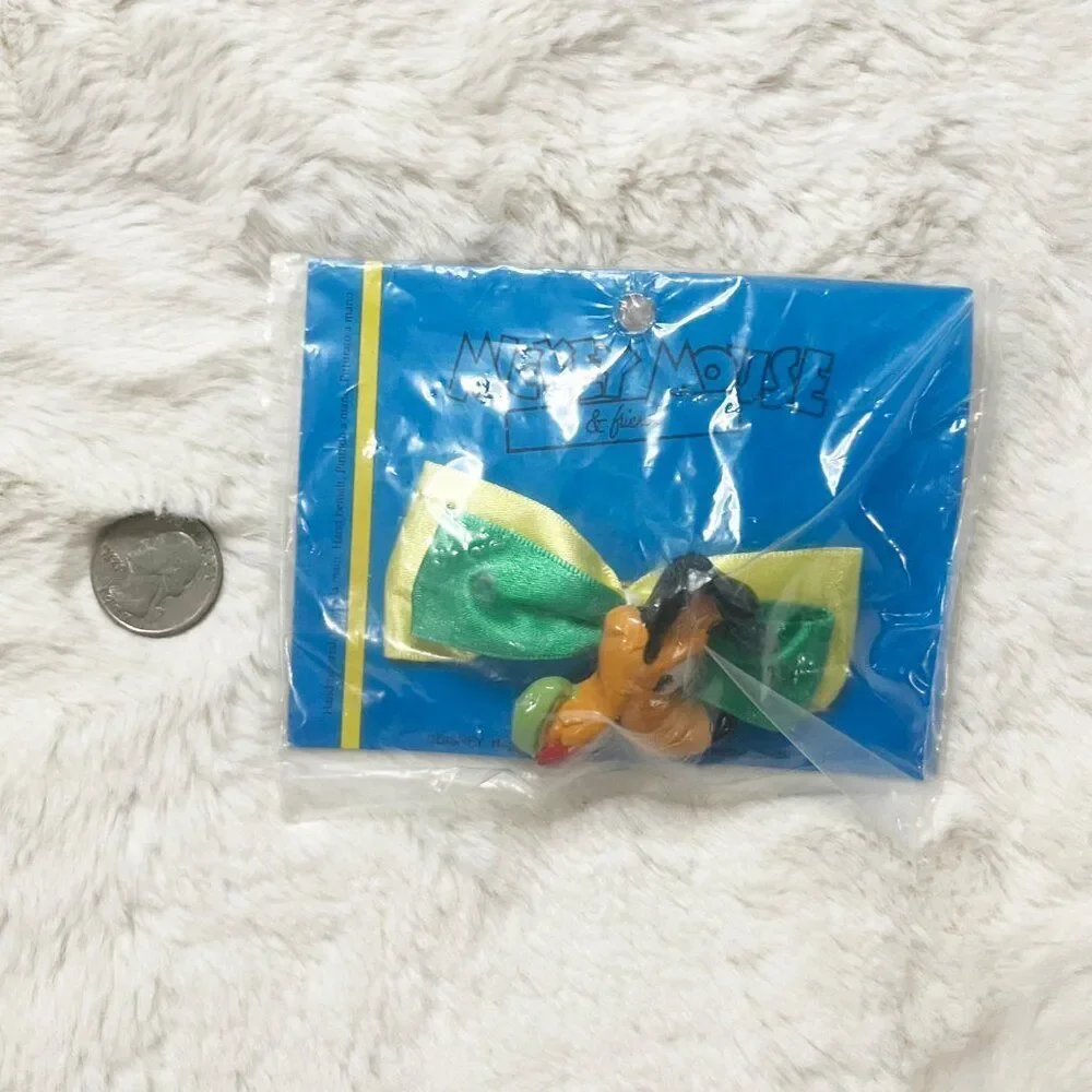🔮 5/$25 Disney Vintage Hand Painted Pluto Hair Barrette‎
